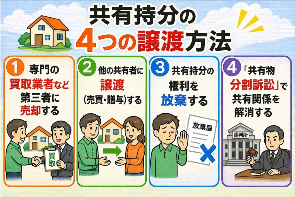 共有持分の4つの譲渡方法