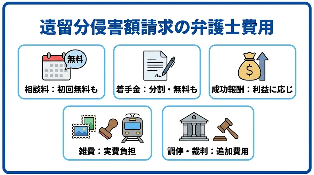 遺留分侵害額請求にかかる弁護士費用
