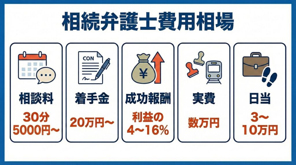 【費用相場】相続問題を弁護士に依頼するときにかかる料金と内訳