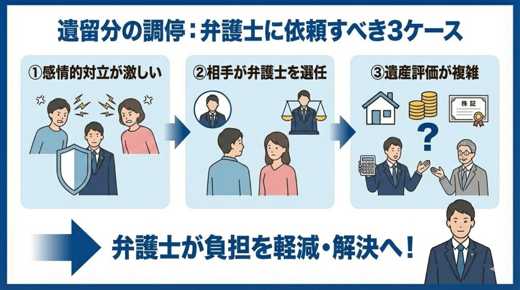 遺留分の調停を弁護士に依頼すべきケース