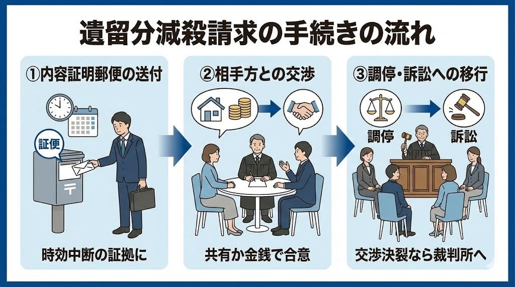 遺留分減殺請求の手続き
