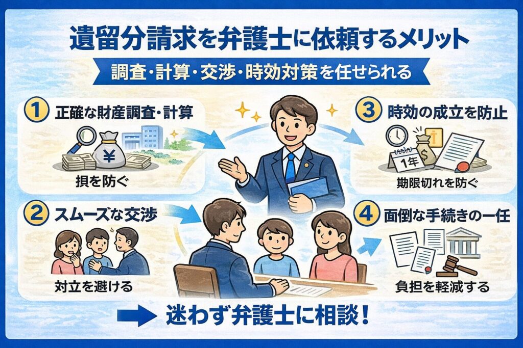 遺留分請求を弁護士に依頼するメリット