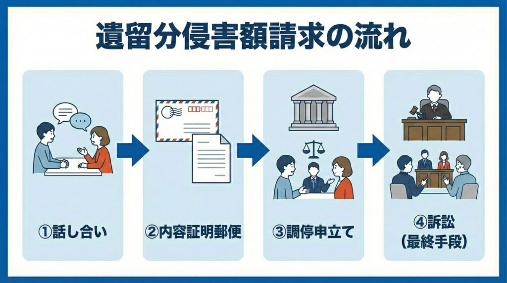 遺留分侵害額請求の流れと手続き