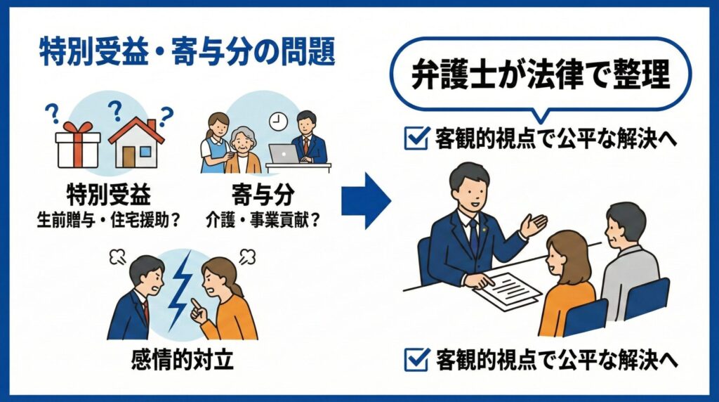 特別受益・寄与分の問題がある場合