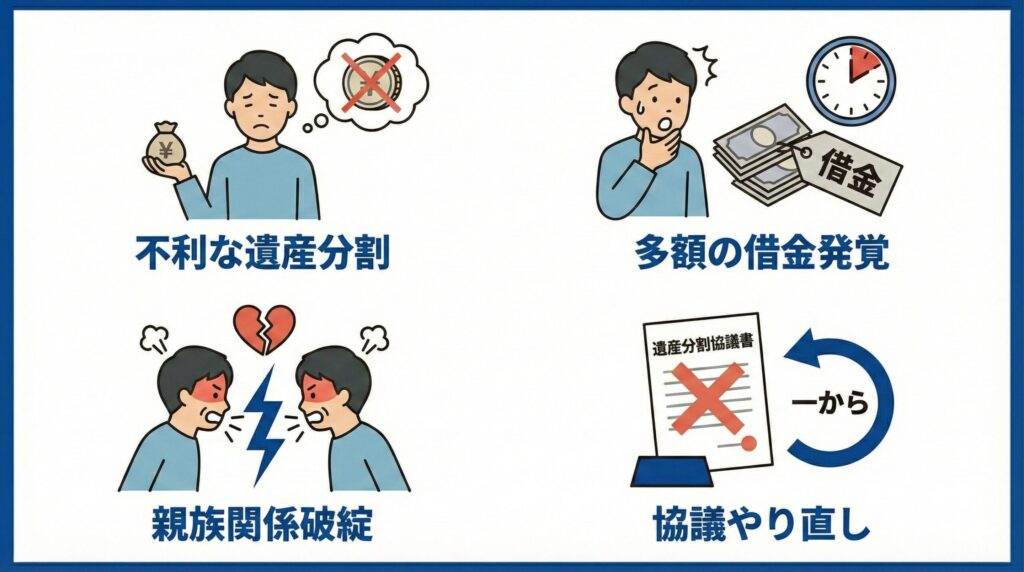 遺産相続を弁護士に相談しなかった場合の主なトラブル